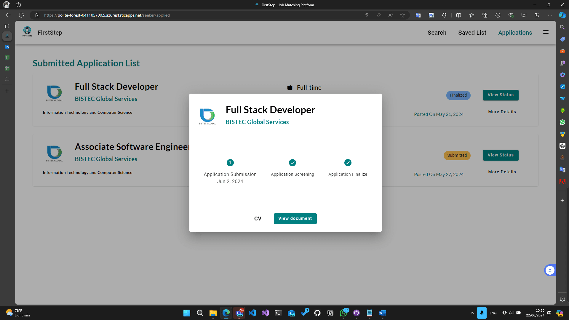 Seeker Portal - Applications