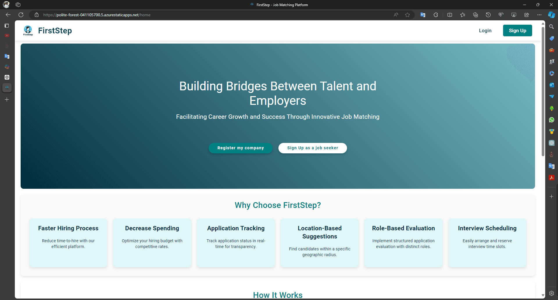 Welcome Portal - Landing Page