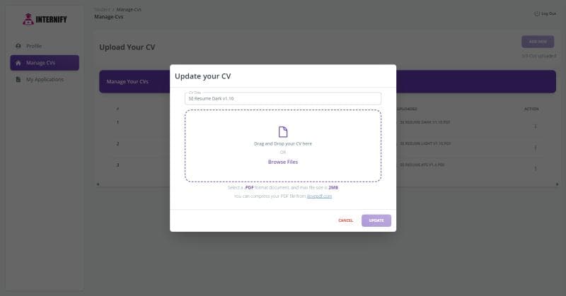 Internify Screenshot 1